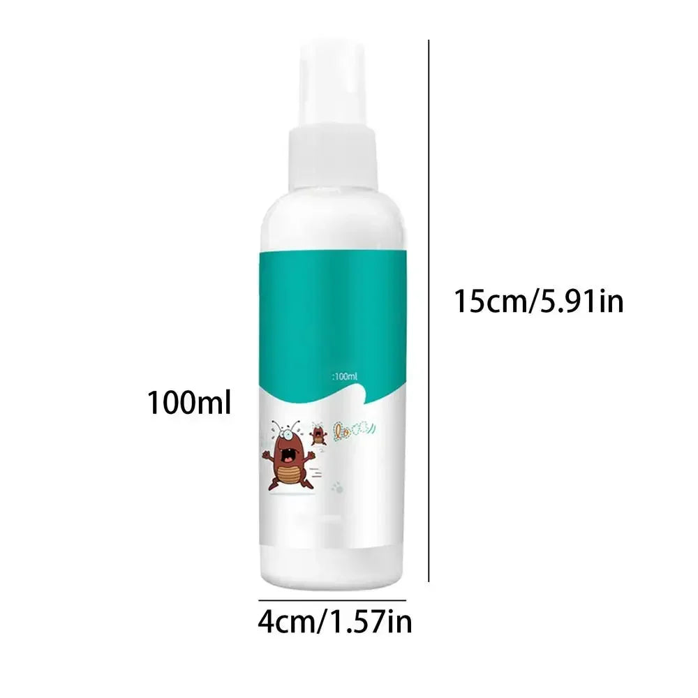 Tratamentos Rápidos para Pulgas e Piolhos Spray, Rápido e Prático, Carrapatos Expelentes para Cães e Gatos, Suprimentos para Saúde Pet, 100ml