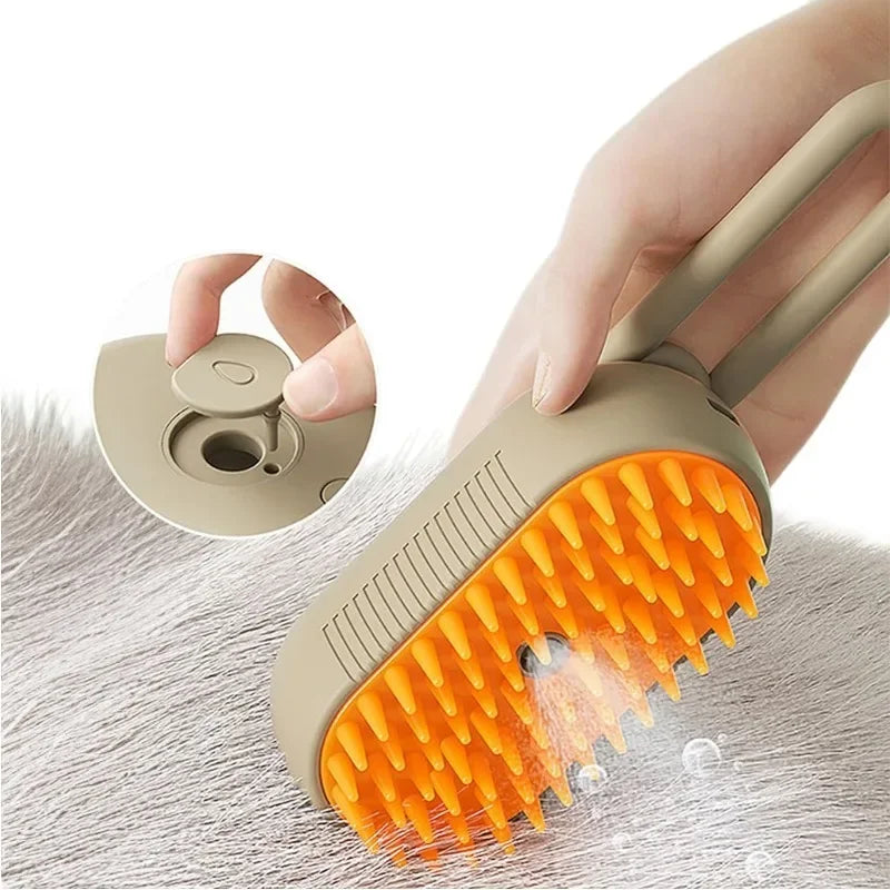 Escova recarregável do vapor Cat Grooming, vaporoso para remover o cabelo solto, Spray elétrico auto-limpante, Dog Massage Combs, Pet Combs, 3 em 1