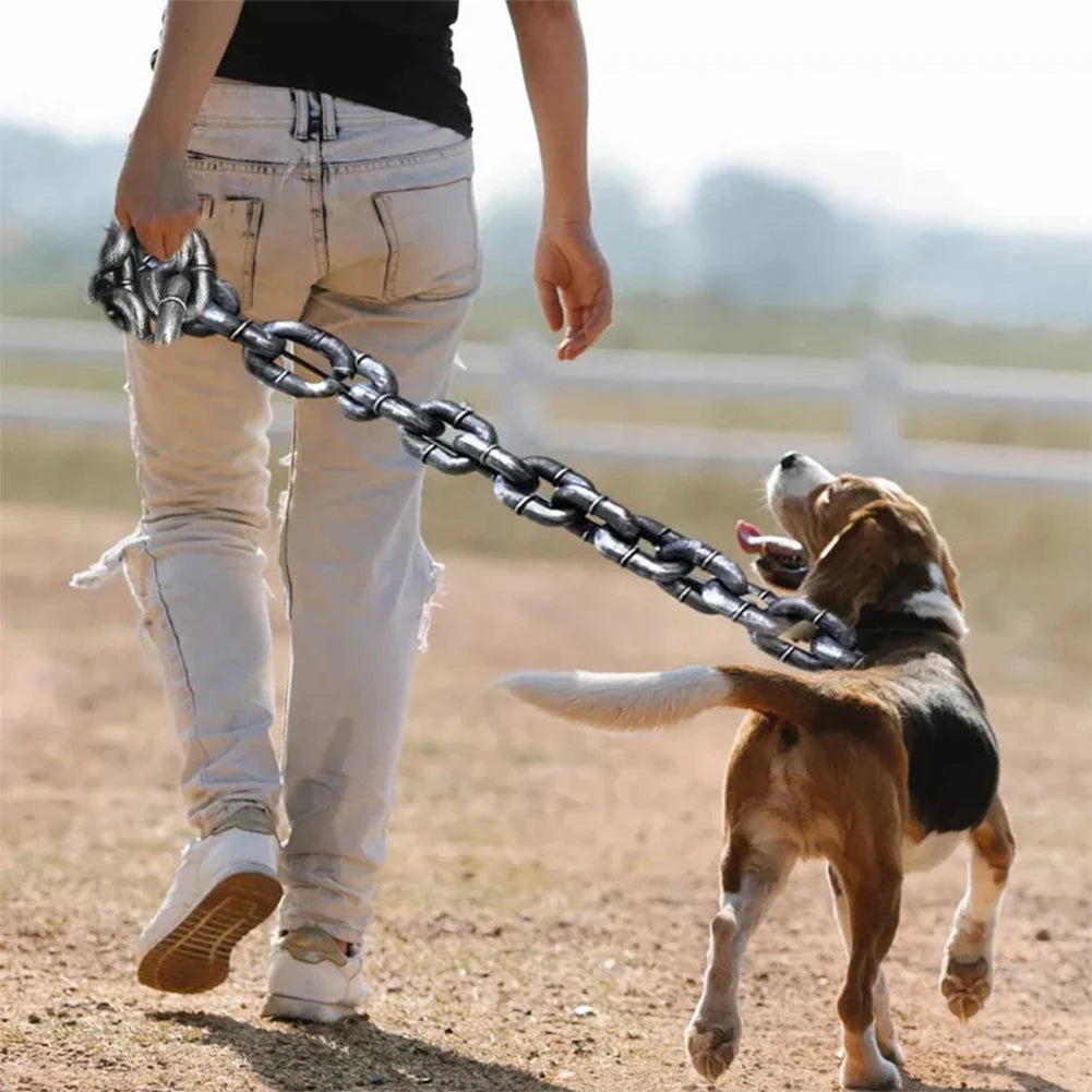 1.5m engraçado plástico simulação corrente cão pet trela petções corda adereços de halloween