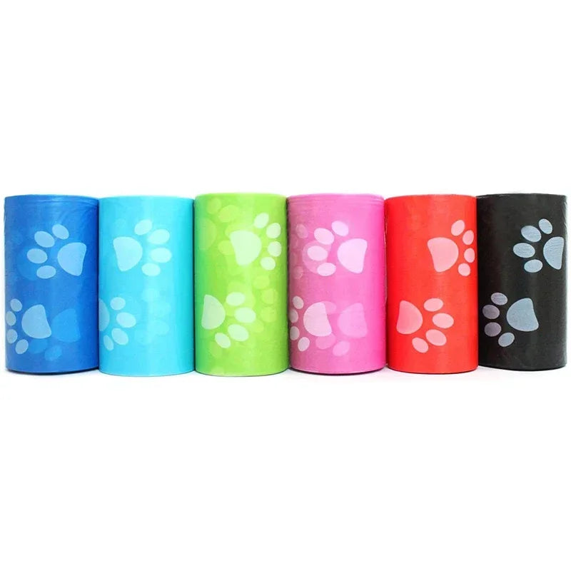 Saco de cocô de limpeza ao ar livre para animais de estimação, suprimentos para cães, Recarga o saco de lixo, limpo, 15 sacos/rolo, 120 rolos