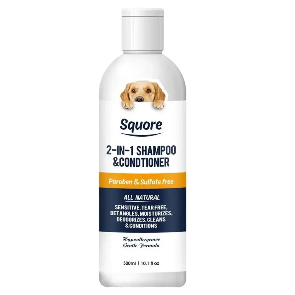 Champô e condicionador do filhote de cachorro 2 em 1 champô hidratando natural champô hidratando do cão para o pH da pele sensível equilibrado