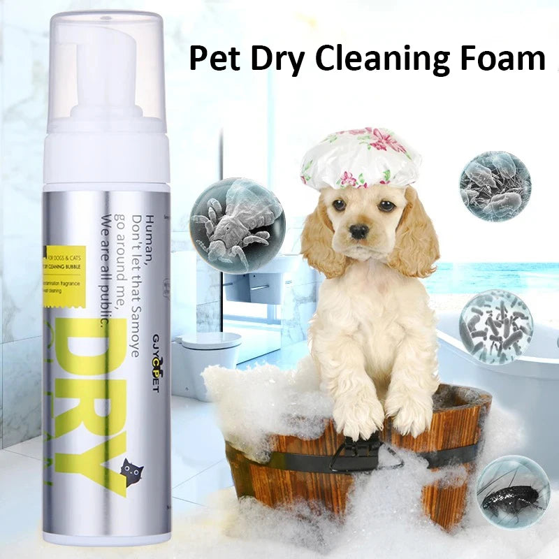 Espuma de Limpeza a Seco para Pet, Gel de Banho, Suprimentos para Cachorro, Gato, Cachorro, Shampoo Supp, Desodorante, Perfume, Esterilização, 200ml