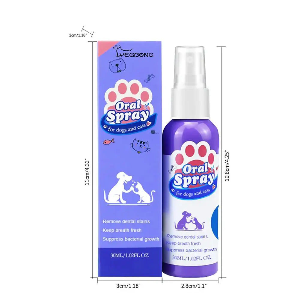 30ml pet spray cão cuidados orais mau hálito limpeza dos dentes pet ambientador fornecimento desodorante placa cuidados removedor respiração acessórios para animais de estimação