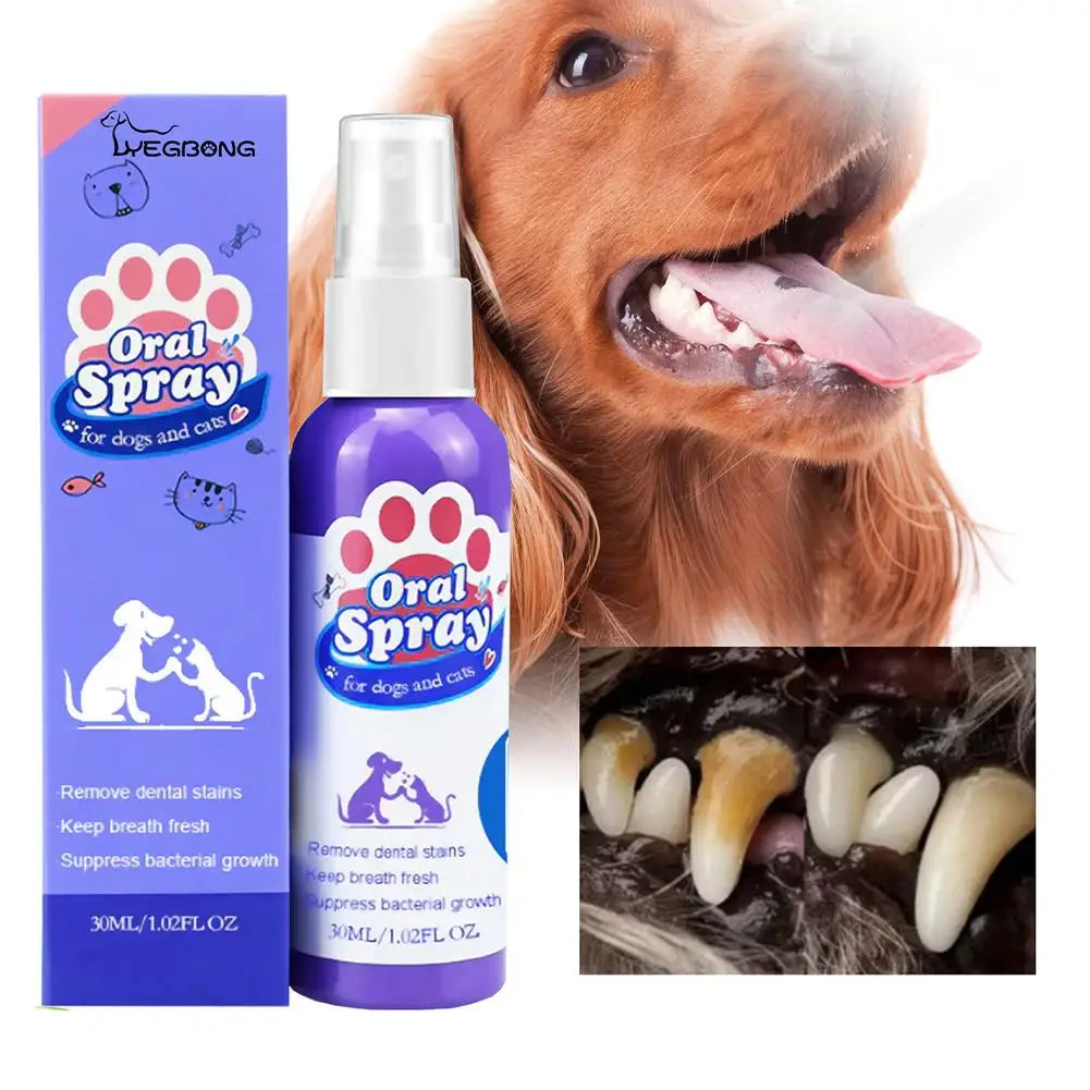 30ml pet spray cão cuidados orais mau hálito limpeza dos dentes pet ambientador fornecimento desodorante placa cuidados removedor respiração acessórios para animais de estimação