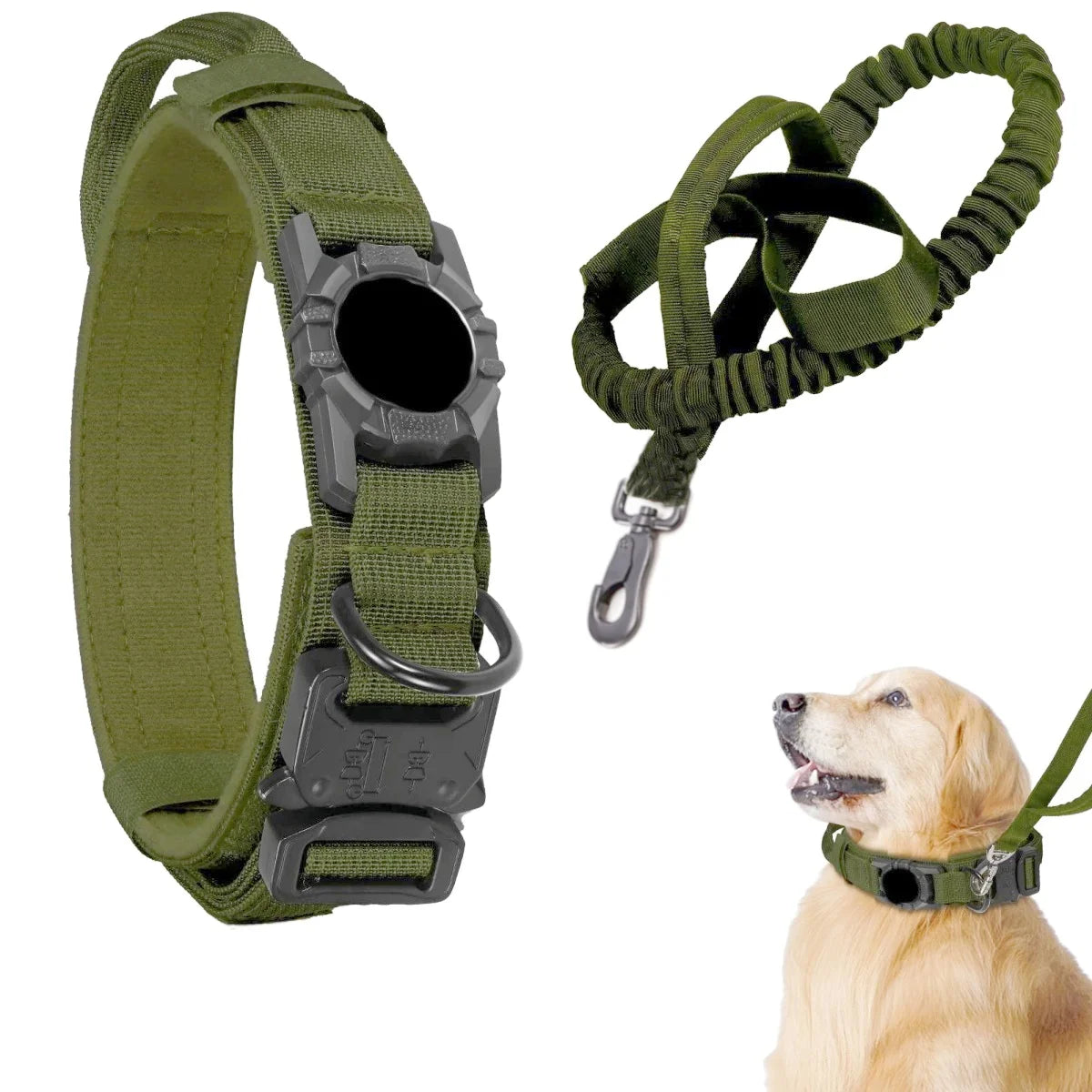 Ajustável Nylon AirTag Suporte para Cães, Fivela de metal, Pet Tactical Collar, Anti Último e Pet Acessórios, Rastreamento seguro