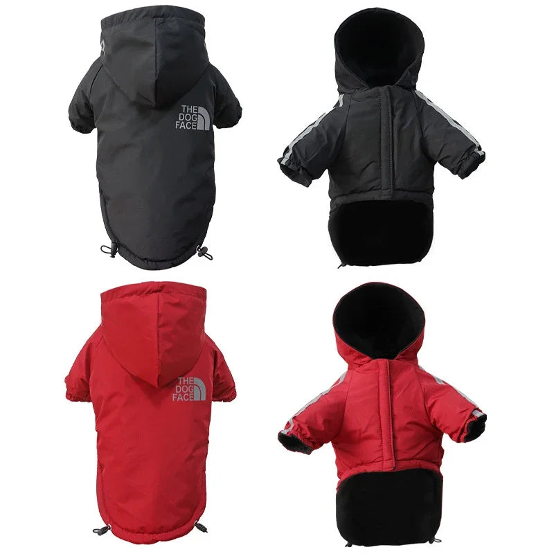 Impermeável velo impermeável para cães pequenos e médios, pet coat, roupas reflexivas, casacos para cachorros quentes, roupas chihuahua, inverno