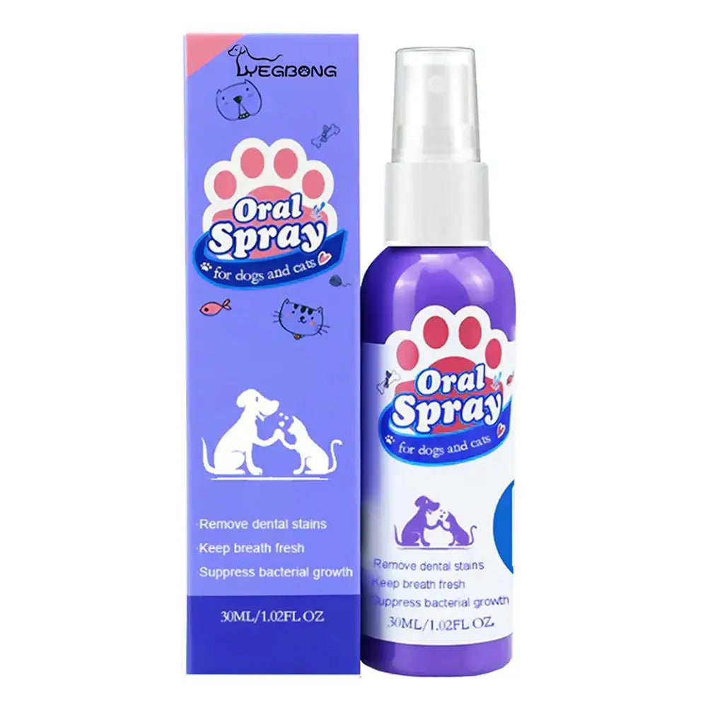 30ml pet spray cão cuidados orais mau hálito limpeza dos dentes pet ambientador fornecimento desodorante placa cuidados removedor respiração acessórios para animais de estimação