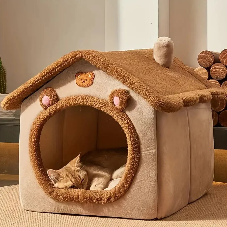 2024 casa dobrável para animais de estimação removível lavável casa para gatos filhote de cachorro sofá cama para animais de estimação para cães extra pequenos e gatos pequenos e médios