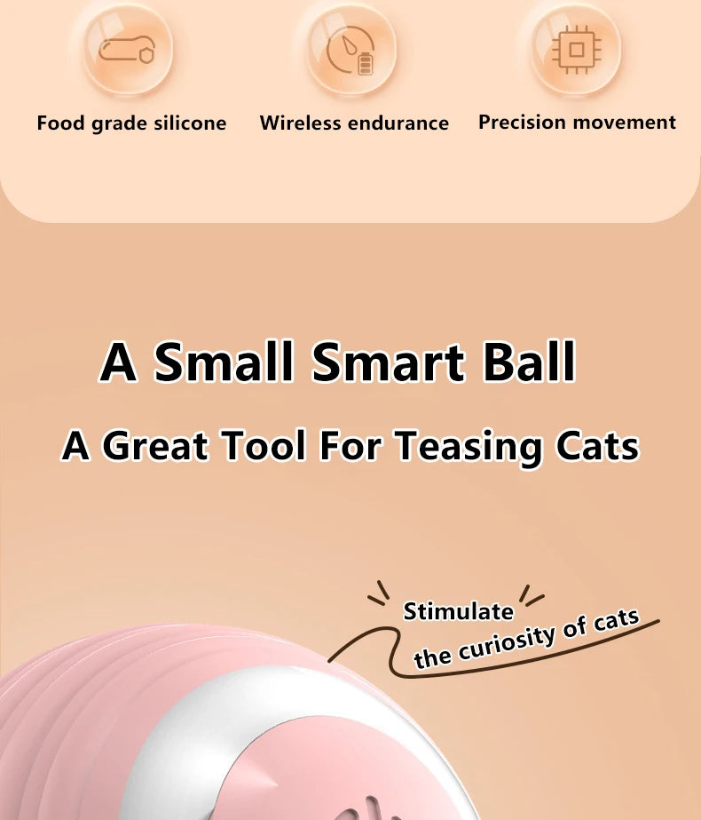 Automatic Rolling Magic Ball para Animais de Estimação, Brinquedos Interativos Inteligentes, Interior, Eletrônico, Cat Game Acessórios