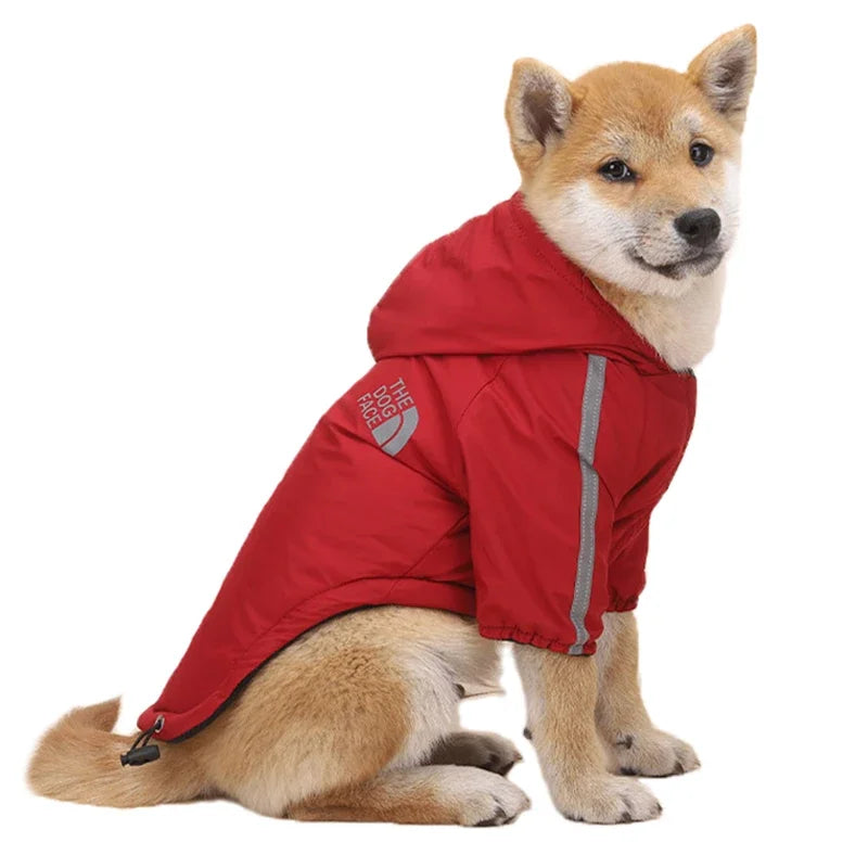 Impermeável velo impermeável para cães pequenos e médios, pet coat, roupas reflexivas, casacos para cachorros quentes, roupas chihuahua, inverno