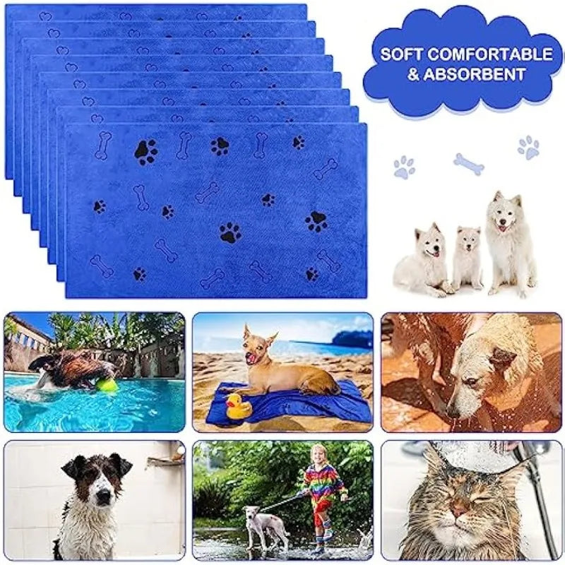 De secagem rápida Microfiber Dog Toalha, Absorvente Pet Bath Produto, fibra, carro limpando pano, Pet fornecimentos, 1Pc