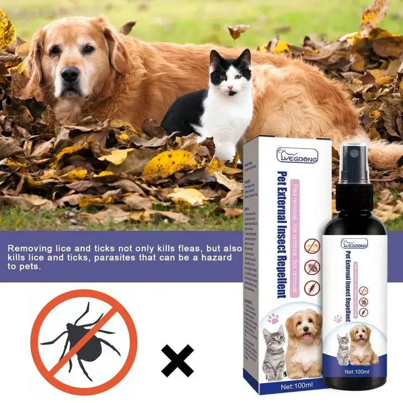 100ml pet cão gato anti pulga gotas inseccida piolhos inseto seguro para casa e gatos cães evitar carrapatos