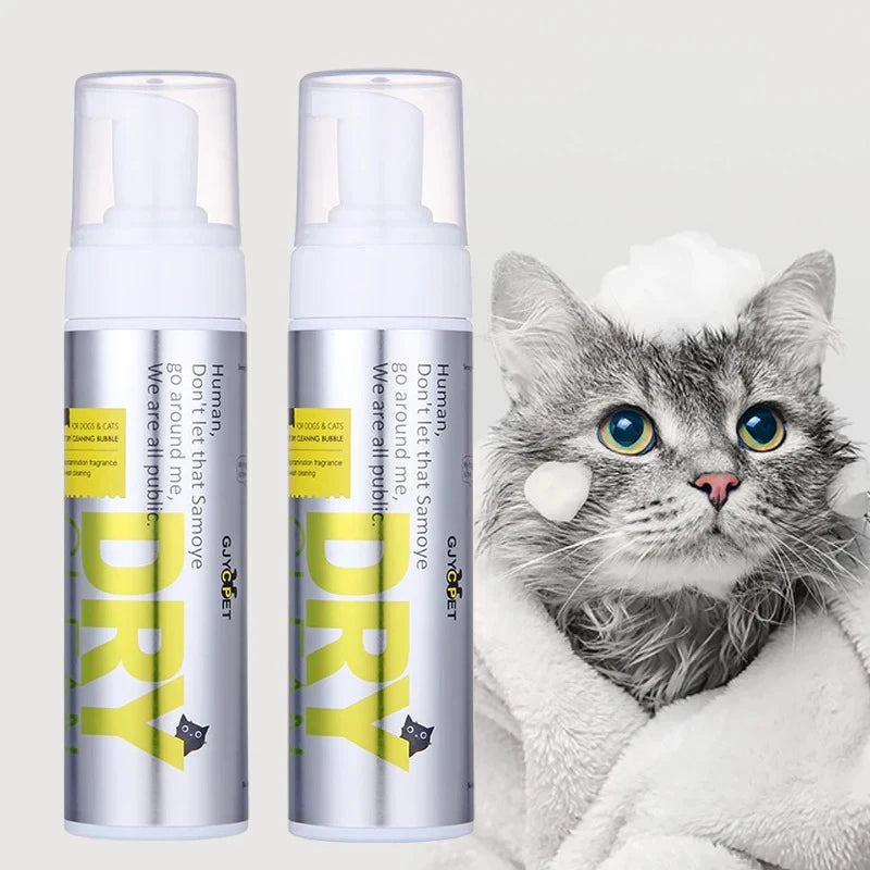 Espuma de Limpeza a Seco para Pet, Gel de Banho, Suprimentos para Cachorro, Gato, Cachorro, Shampoo Supp, Desodorante, Perfume, Esterilização, 200ml