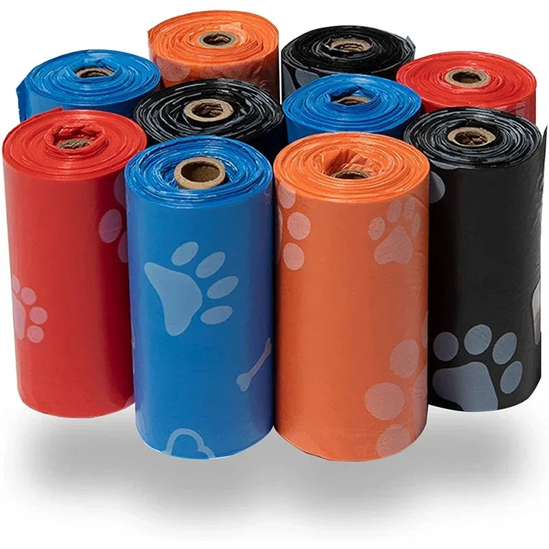 Saco de cocô de limpeza ao ar livre para animais de estimação, suprimentos para cães, Recarga o saco de lixo, limpo, 15 sacos/rolo, 120 rolos