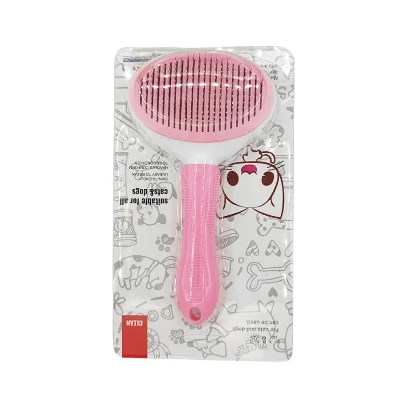 Auto-limpeza Pet Hair Remover Comb, Cat Slicker Brush, Grooming Acessórios, Dog Combs